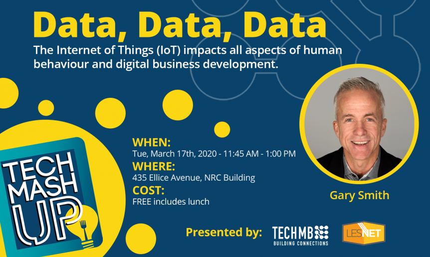 TechManitoba's tweet photo. Our next #TechMashUp is one week away! This session, hosted by Gary Smith of https://t.co/LeZJ5op16S, will explore how the #InternetofThings (IoT) affects human behaviour and digital business development. Learn more and reserve your seat at https://t.co/NLN85BSuAD https://t.co/oCFg4DGrRS