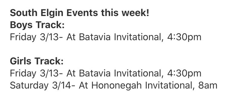 Here are the events for this week! Go storm! ❤️💙 #rollstorm