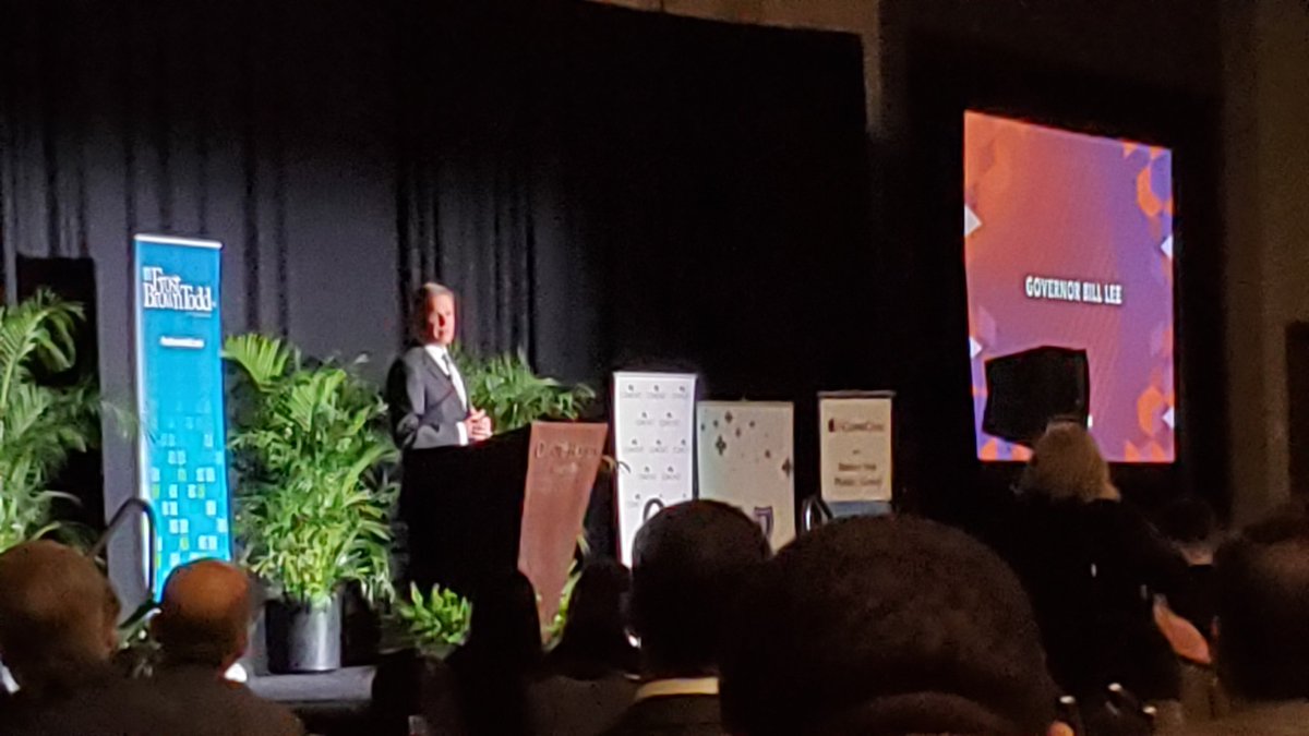 MelissaInNash's tweet photo. Governor Lee speaking at @nashchamber #2020governorsaddress  discussing about events of last week and how proud he is of TN in the response teams &amp; volunteers! https://t.co/ILhWc76VDv https://t.co/fNOtczXviM