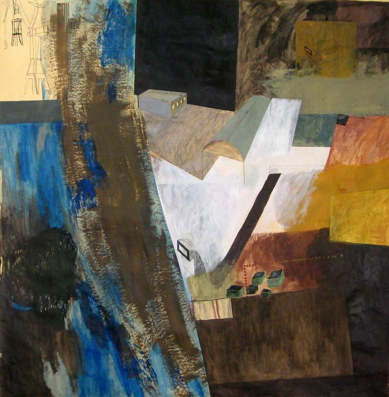 urban landscape 105 - Nisja Nisja -Acrylic on Paper.
