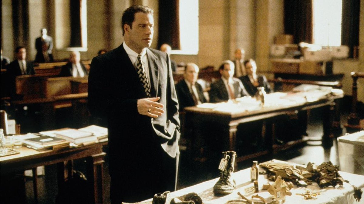 Gibboanxious's tweet photo. A Civil Action ★★
I think it's fair to say Steven Zaillian is a far better writer (Schindler's List, Moneyball &amp; The Irishman) than he is a director (#ACivilAction &amp; the remake of All the King's Men). All dour debate that'll leave you pining for some John Grisham entertainment. https://t.co/4tsX470Uyi