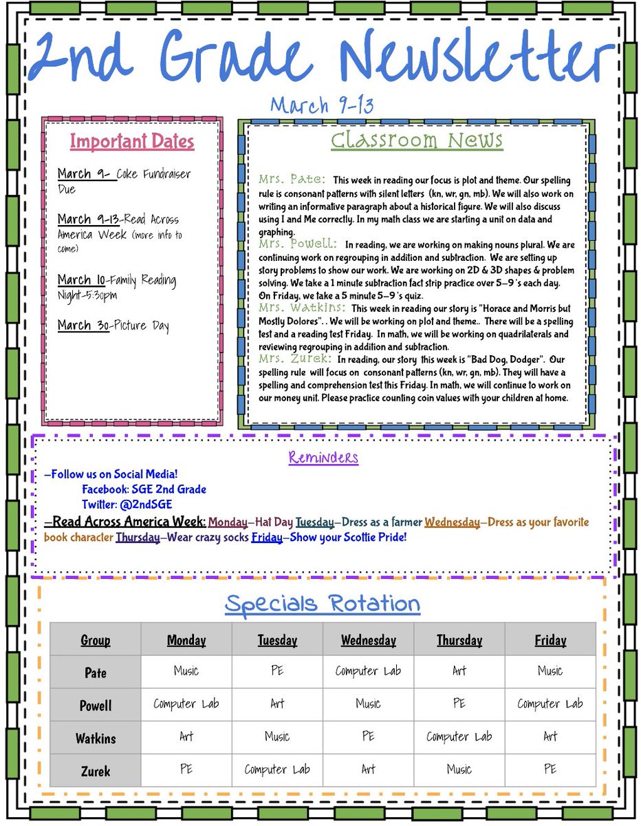 SeekGrowExpress's tweet photo. Hi Second Grade! Here is this week’s newsletter! Don’t forget tonight is Family Reading Night! We’d love to see you here! https://t.co/PYbgkFR0mO