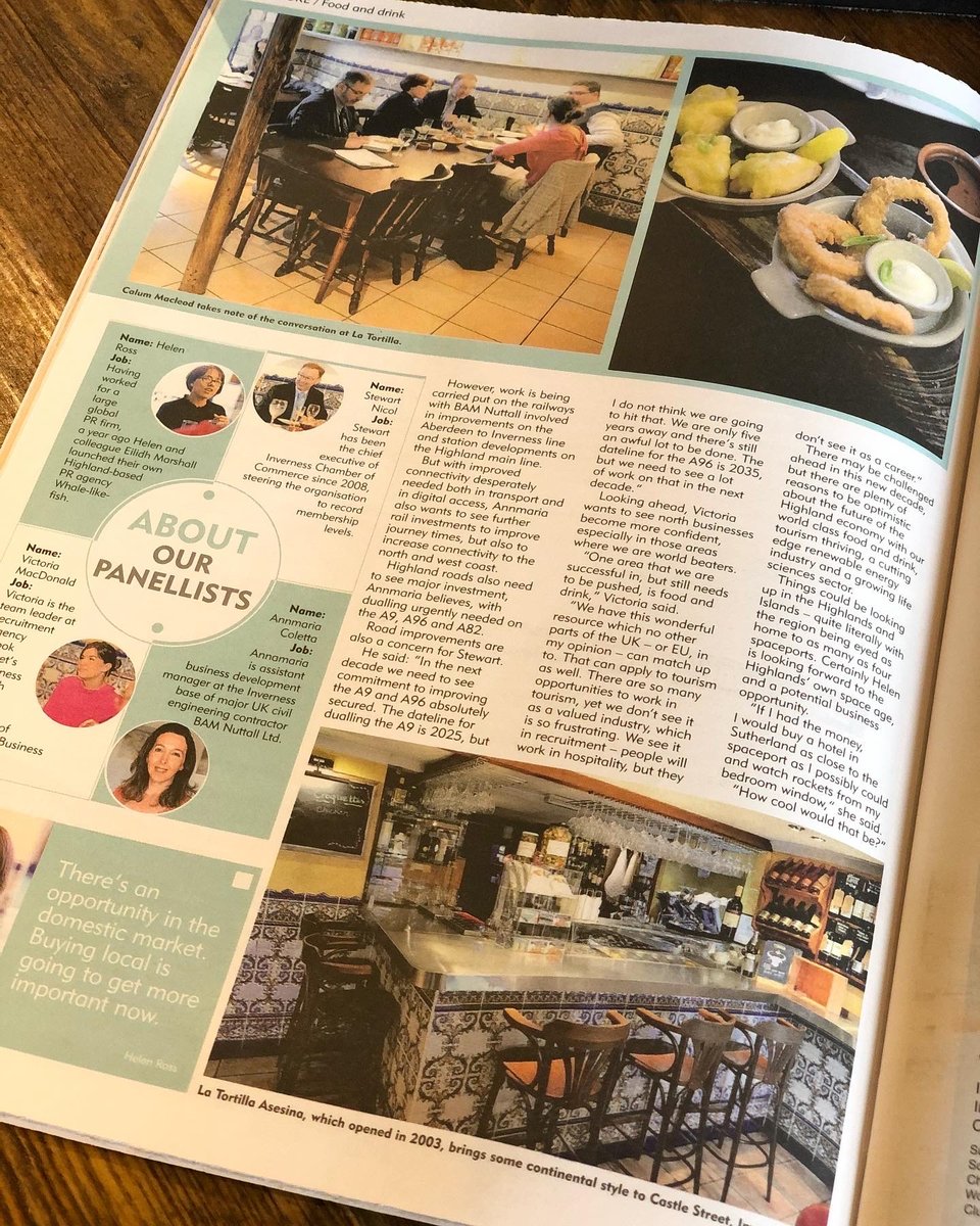 Spot the familiar face enjoying a Business Lunch in this month’s @ExecutiveHNM! 🍽

@InvCourier @LaTortillaINV #Whalelikefish #makingwaves #InTheExec #InvernessCourier #Inverness #PR #PRagency