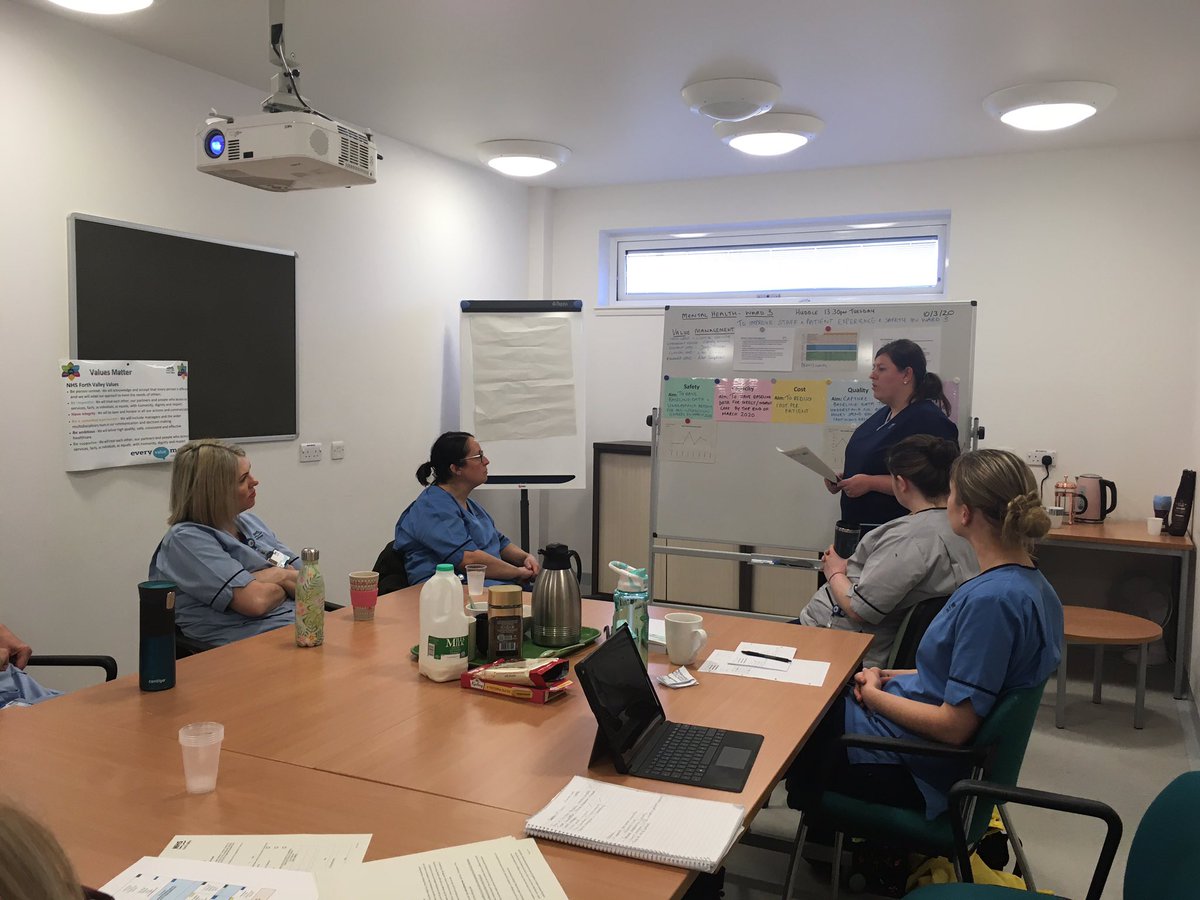 Fantastic to hear <a href="/lianne_conville/">Lianne Conville</a> sharing the amount of time staff spend on indirect care in MH ward 3. Great staff engagement and ideas for change generated . We have box score and data 😁#valuemgt <a href="/NHSForthValley/">NHS Forth Valley</a> <a href="/fv_quality/">NHS Forth Valley Quality Team</a>