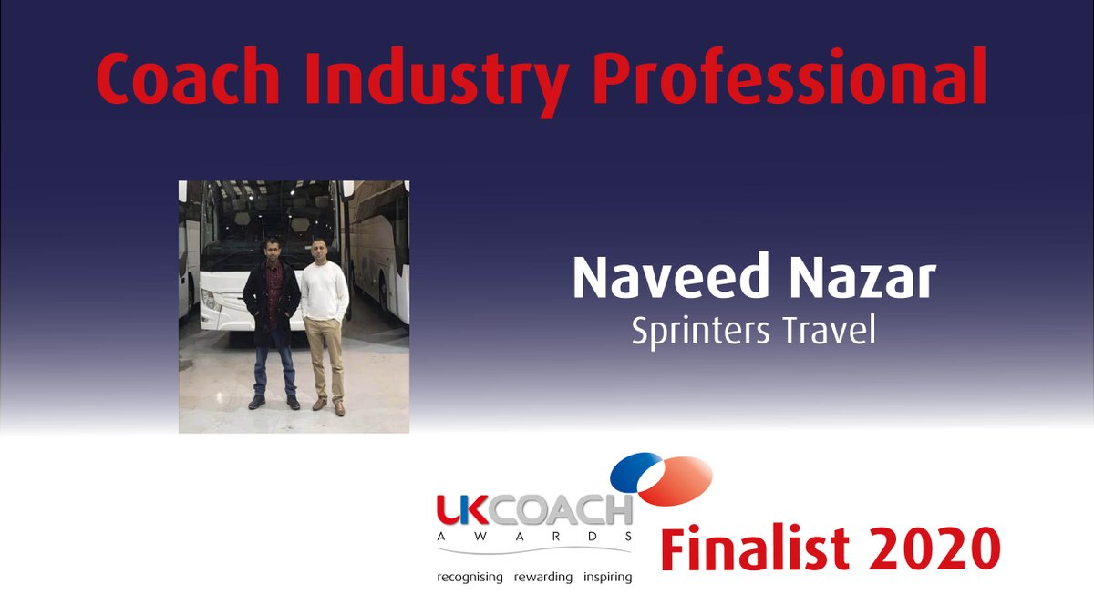 UKCoachAwards's tweet photo. Shortlisted for the Coach Industry Professional award is Naveed Nazar, @SprintersTravel

CONGRATULATIONS Naveed!

#UKCA20 #CoachWinners https://t.co/ofgOZfXtCK