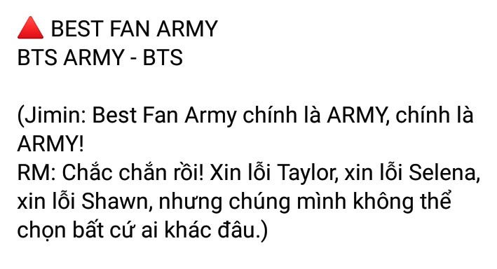 HawiHeiwe's tweet photo. Hãy nhớ Bangtan đã bầu chọn cho chúng ta đó 
Đừng làm các anh thất vọng 
ARMY FIGHTING 🤘🤘
BIGGEST ARMY FANS 
#BTSARMY #BestFanArmy #iHeartAwards @BTS_twt https://t.co/NbxzcgJImH