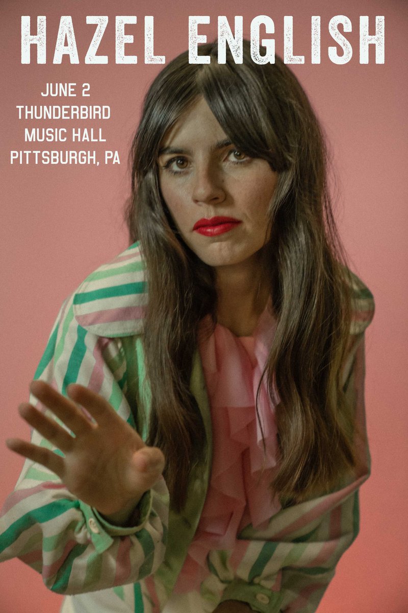 Just announced! <a href="/iamhazelenglish/">Hazel English</a> 🍇 Tuesday, June 2 at Thunderbird Music Hall (18 and above) 🌈 On sale this Friday ➡️ bit.ly/HazelTbird
