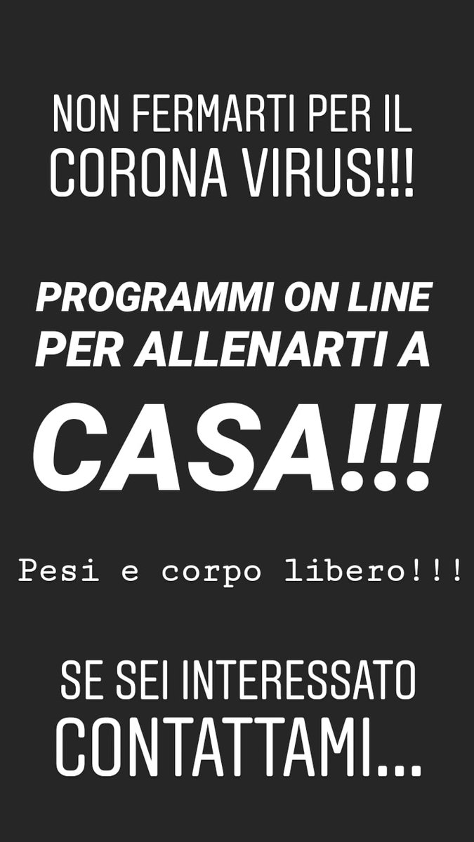 corradocoaching's tweet image. NON CI SI DEVE FERMARE PER FORZA 💪💪💪