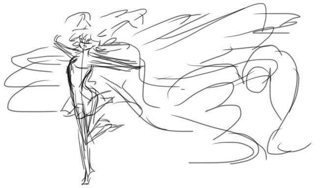 #皆さんラフと完成絵を見せてください
結構前からやりたかったタグ
(いつもラフ消しちゃうから....) 