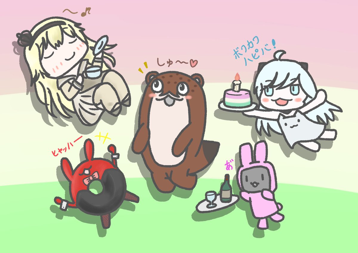 ウォースパイト(艦隊これくしょん) 「祝! ボクカワ1周年!! 」|ジョニーのイラスト
