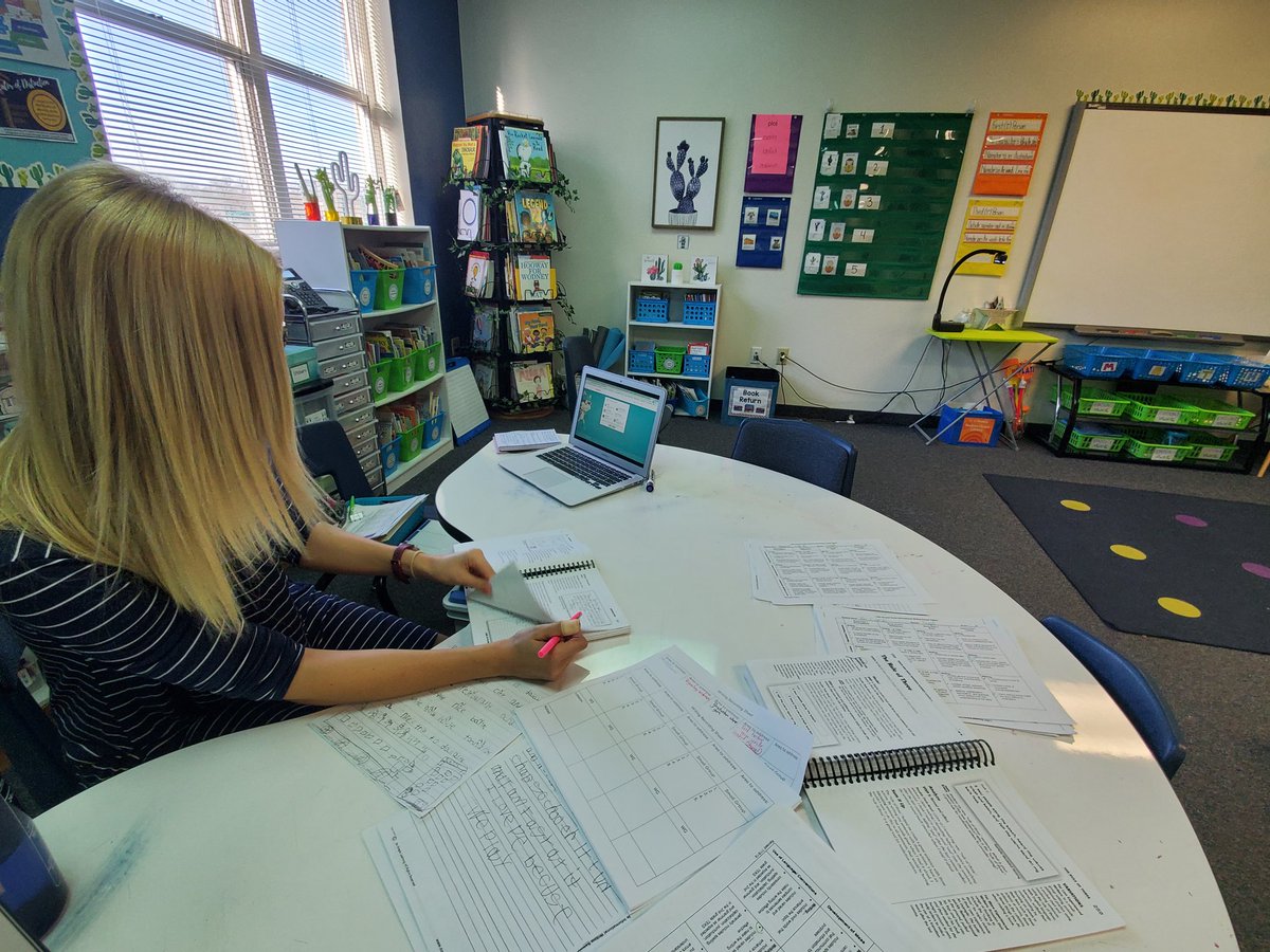 Vrodcollazo's tweet photo. Such a productive meeting with @NatalieSiegel3 this morning as we sorted her students' writing and selected lessons to target their needs! @VickeryES https://t.co/tDpJBWbXFI