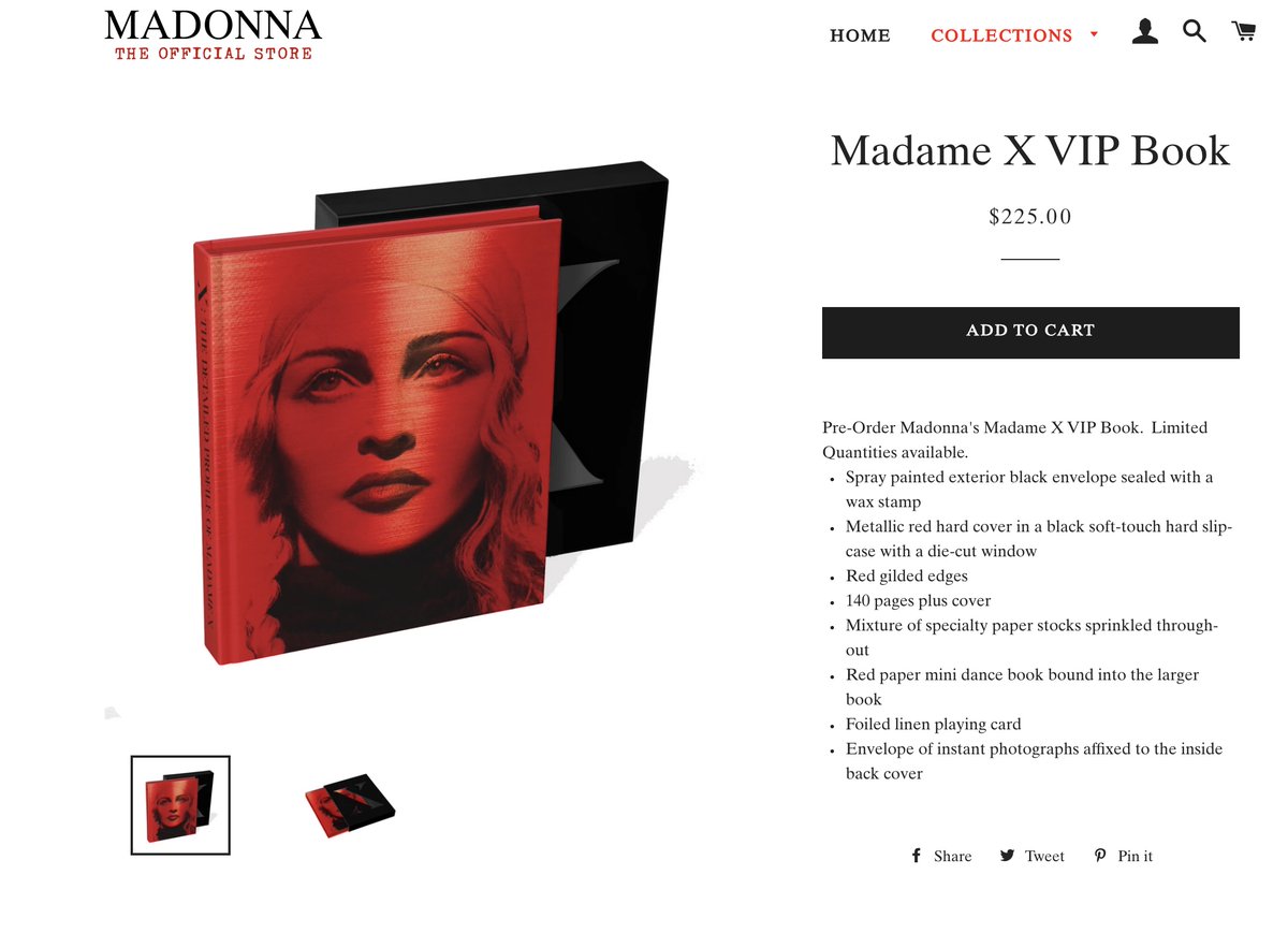 Madonna マドンナ Madame X VIP特典ブック Madame X VIP Book now