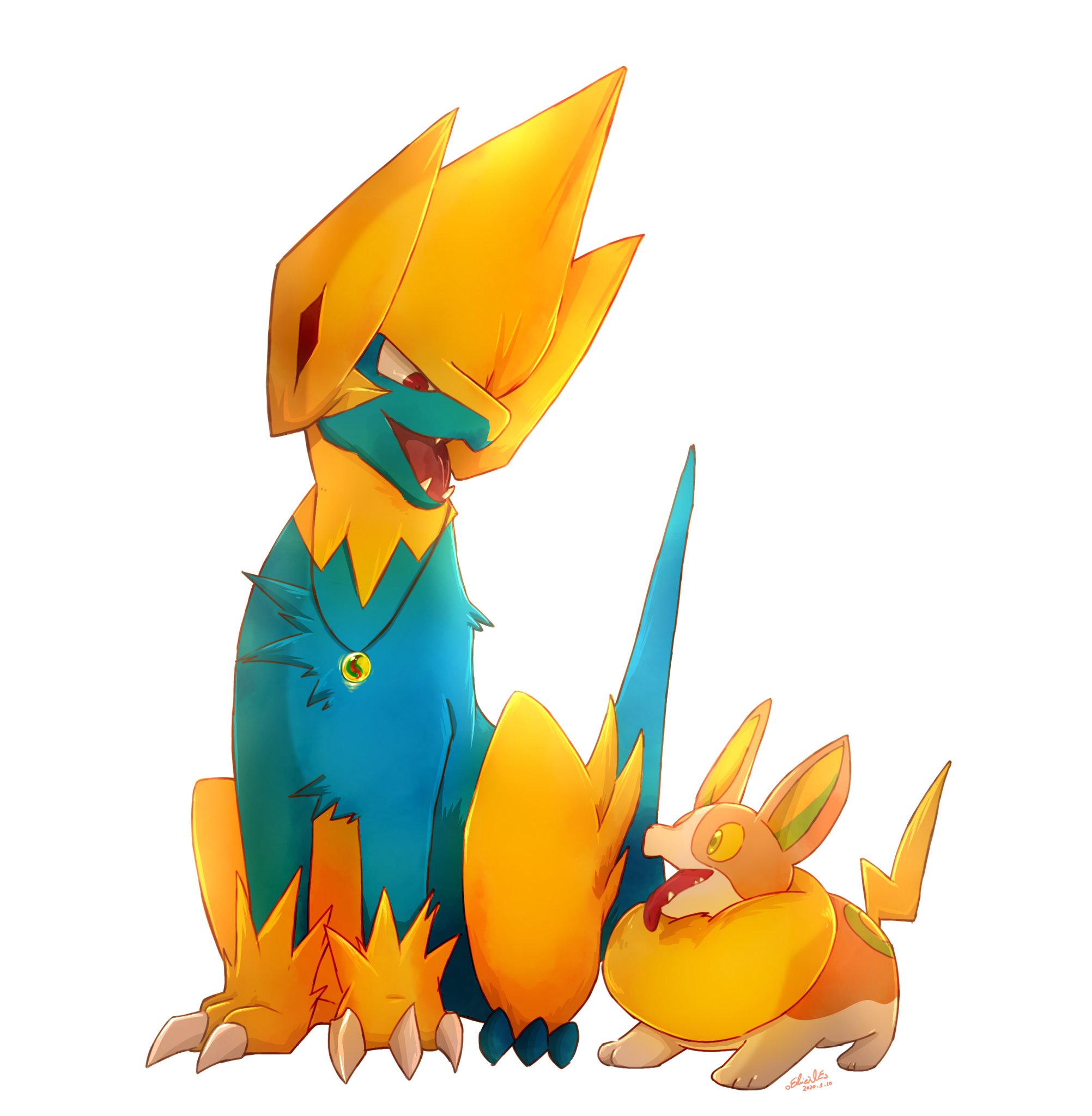 エリー Ver2 0 Ar Twitter 電気犬 ポケモン版深夜の真剣お絵描き60分一本勝負 ライボルトの日 T Co Wr6l4mqwyu Twitter