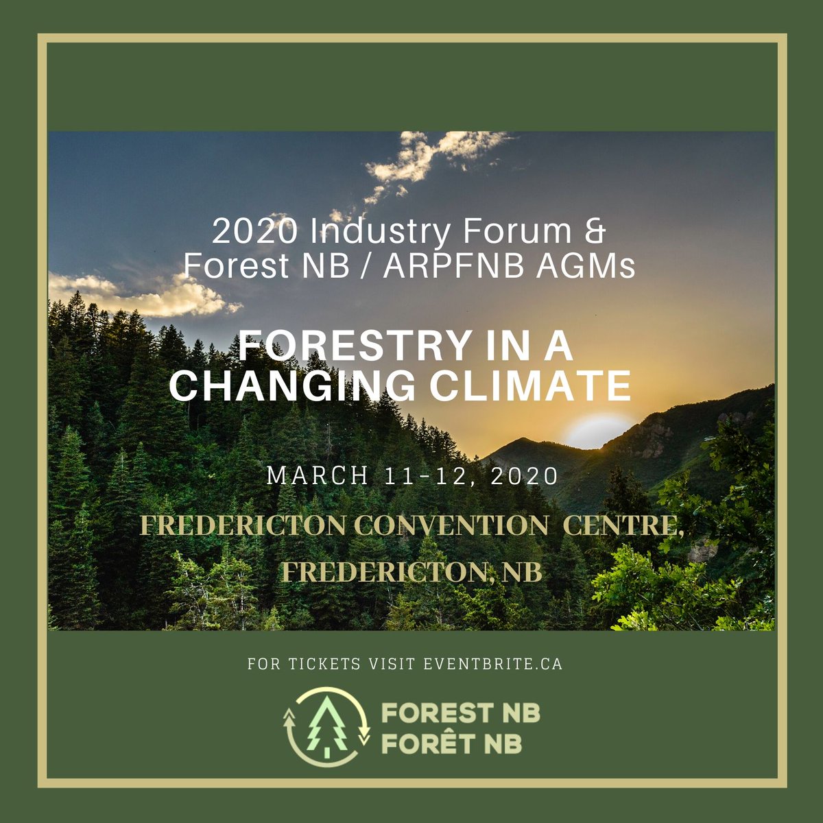One day away from the 2020 Industry Forum #ForestryinaChangingClimate 

Follow our Forest NB Facebook page to see some live videos of the presentations ow.ly/Bzdp50yGSDA