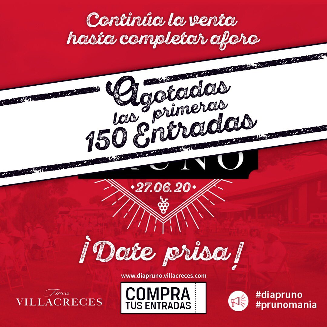 FcaVillacreces's tweet photo. 🔴En tiempo récord se han vendido las primeras 150 entradas del #DiaPruno ¡Corre, que vuelan! #prunomania https://t.co/zWCbhMdAej