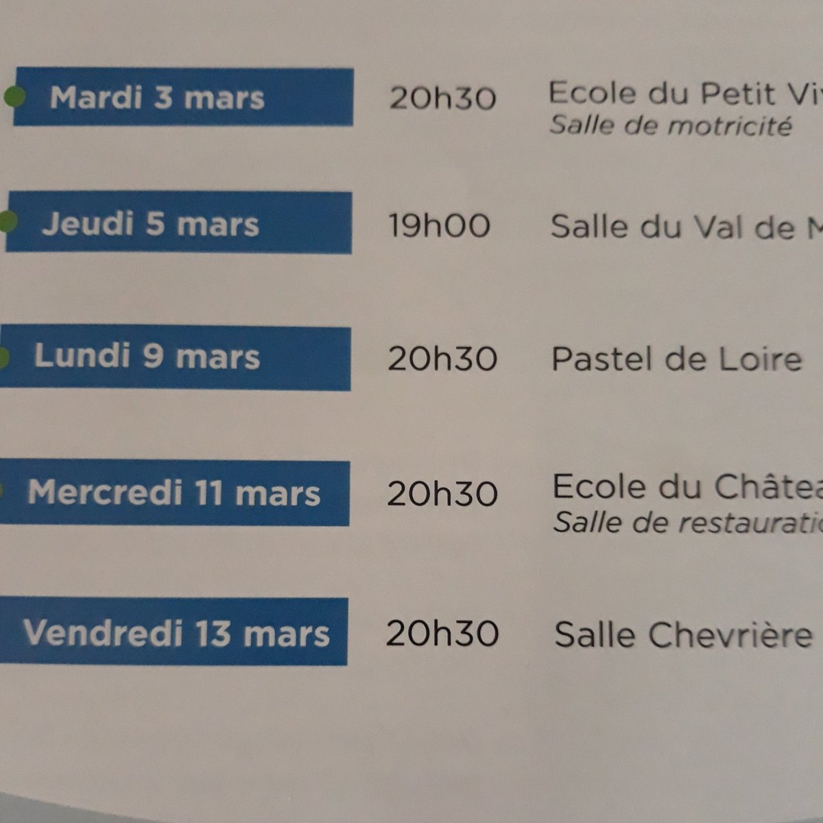 VeroMaillet2020's tweet photo. 🚨Encore deux réunions publiques avant le 1er tour
#DémocratieLocale #Débats #DéfendreSesConvictions
#Municipales2020 
#BouchemaineNaturellement🌿 https://t.co/e1ZmP3BW3C