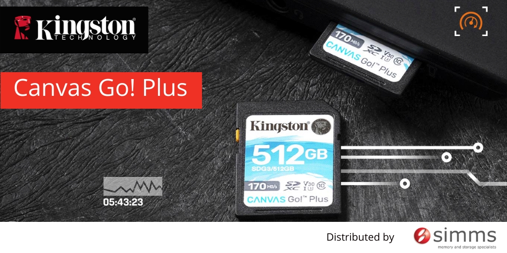 Simms_Int's tweet photo. Introducing @kingstontech *NEW* Canvas Go! Plus #SD card which accelerates your workflow and efficiency so that you’ll have more time to take your #creativity onto the next adventure with speeds up to 170MB/s ℹ️ https://t.co/QqX1u483qY
#SimmsUK #MemoryAndStorage https://t.co/5BwIG9i3LG