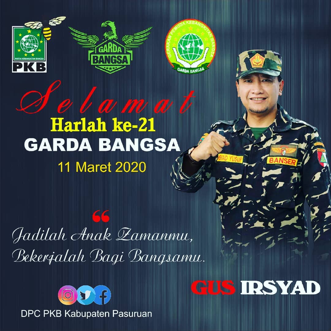 DPCPKBKabPas's tweet photo. Selamat #Harlah21GardaBangsa @Gardabangsaa @DPP_PKB @tommykurniawan7 @dpwpkbjatim_ @dkw_jatim @IrsyadYusuf1
#PKBmembelaRakyat
#PKBmelayaniIbuPertiwi
#PKBGreenParty
#PKBmuda #GardaBangsa https://t.co/bOLhUdEJcx