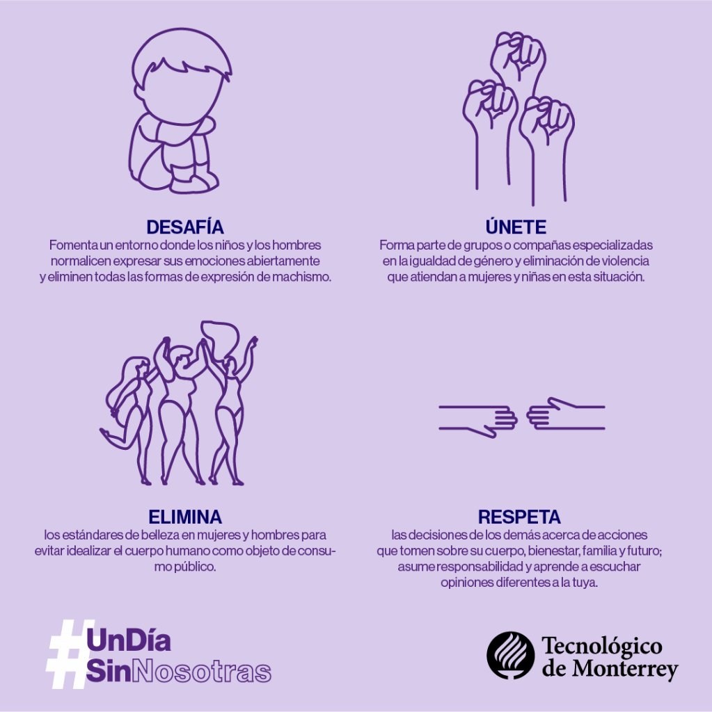 TECcampusQRO's tweet photo. Existen pequeñas acciones con las que podemos contribuir todos los días y generar igualdad entre mujeres y hombres. 

¡Conócelas! https://t.co/FGp4jUdwo8