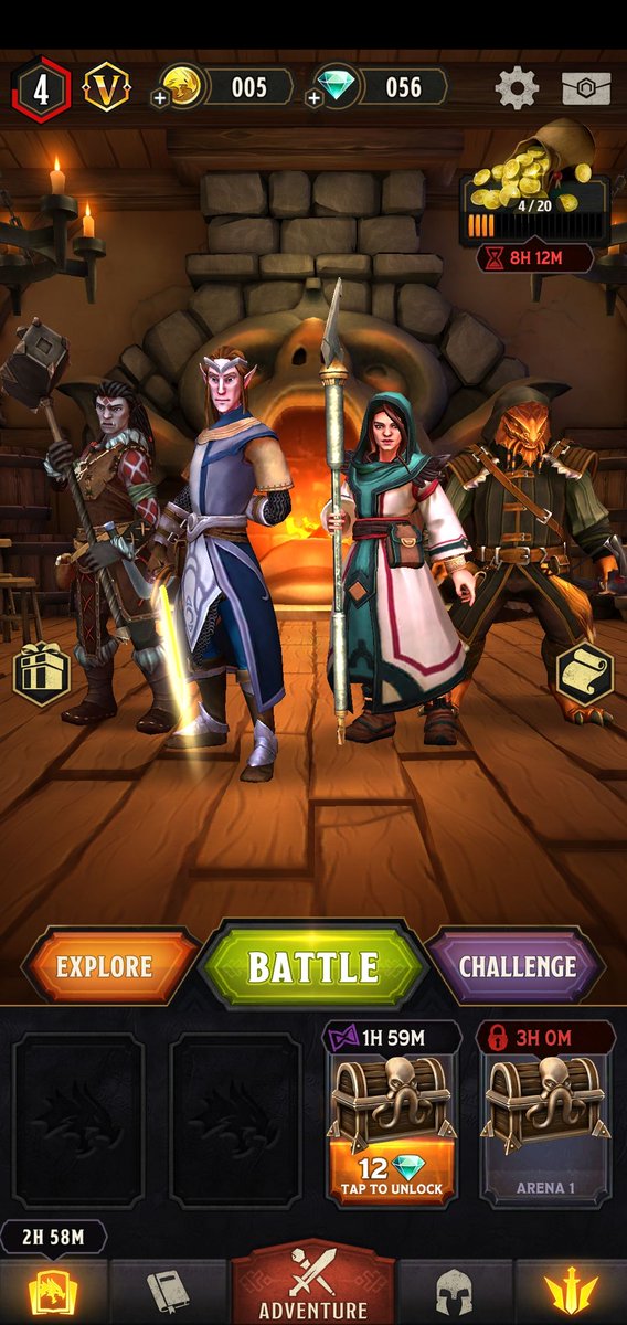 WoodNationTV's tweet photo. Been playing the crap out of #Warriorsofwaterdeep. Super addictive. Feel free to join me same handle as here. #mobilegaming #freetimekiller. https://t.co/YeJ1F8aeuY