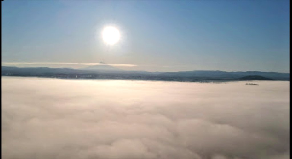 Those who rise above the fog get to see beauty. Photo credit to our young Hornet UAV pilot at 400 ft. #GoHornets