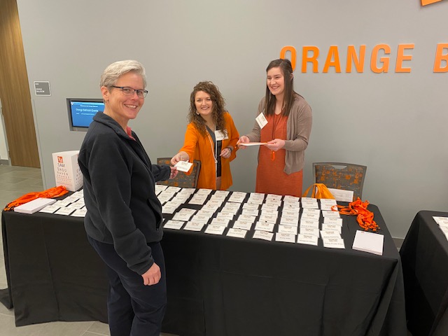 The Staff Council Professional Development Conference is underway! In case you forgot, we in the Orange Ballroom! Need a badge? Have a question? Can't find your session? We are here to help! #PDC #SHSU #OrangeBallroom #AClearVision2020
