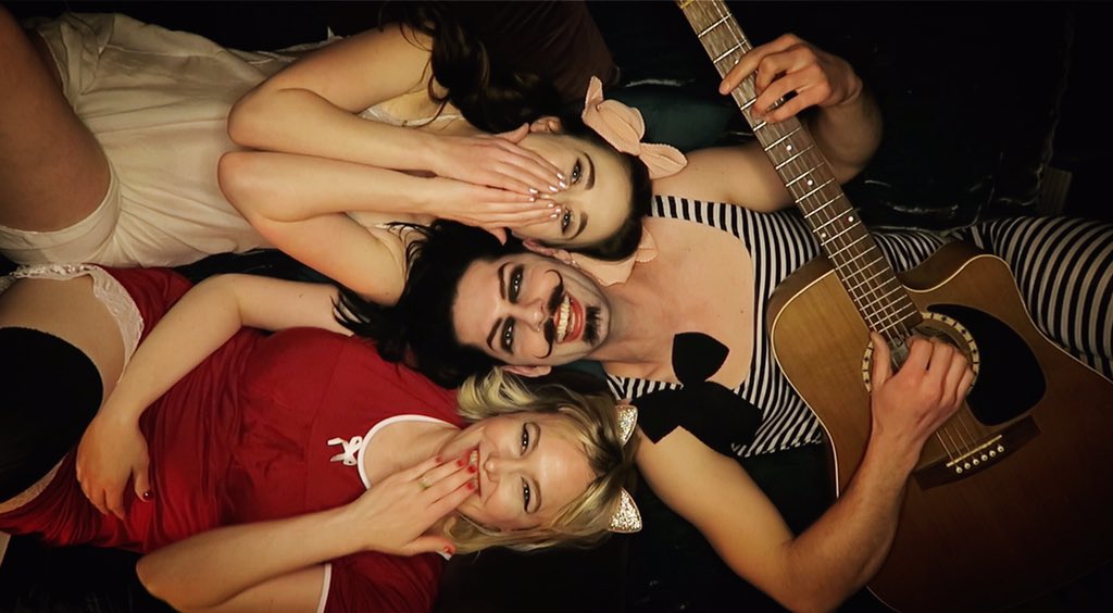 FableCry's tweet photo. These cheeky three have something sneaky coming your way... 💋
.
.
.
#humpday #fablecry #fablecovers #wcw #daddis #cuties #bedtimesongs #mustache #adorable #twoladies #fablecryundercovers https://t.co/EZF1ynRxGG