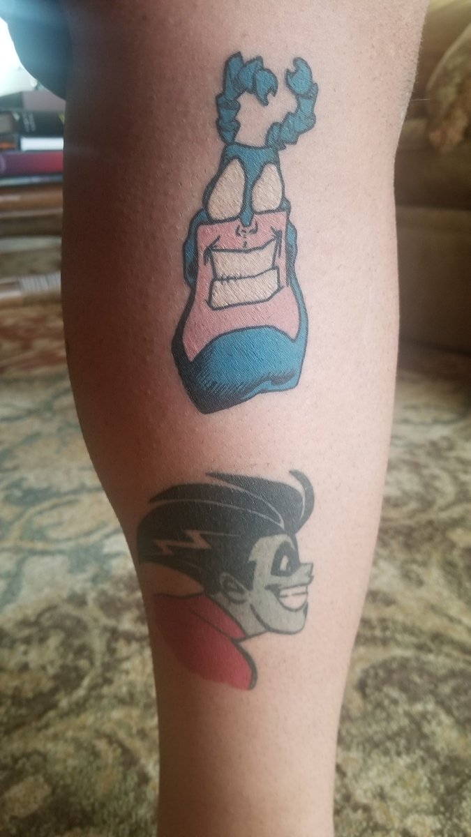 morzillane's tweet photo. Some of my #ink #thetick #freakezoid #beardedvillains #inked #inkedandbearded #bearded #tattoo #cartoons #tattooed #tattooedtuesday #inked #fun #Instagram @morzillane #snapchat @morzillane https://t.co/9qeXvwMbvo