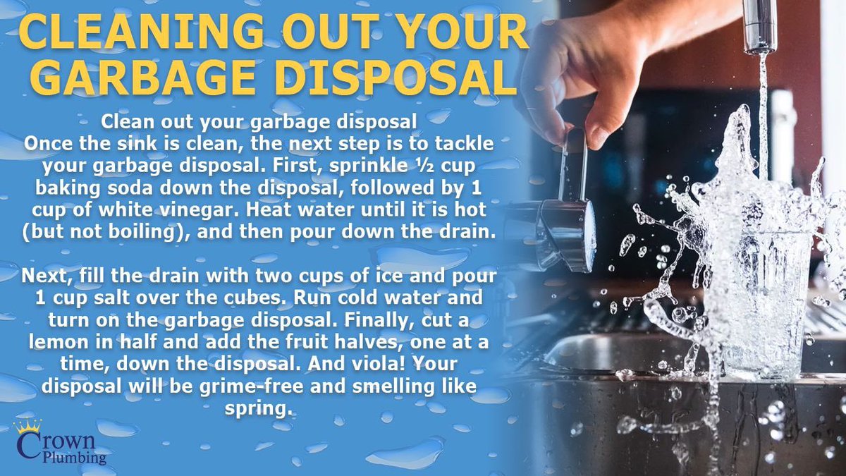 crown__plumbing's tweet photo. Time to clean your garbage disposal! Here's how..
#House #Household #HomeImprovement #Clean #Water #Save #Savings #Bathroom #Renovation #Reno #Family #Spring #SpringCleaning #sink #cleansink #cleankitchen
#kitchen https://t.co/wucIX8Bqct