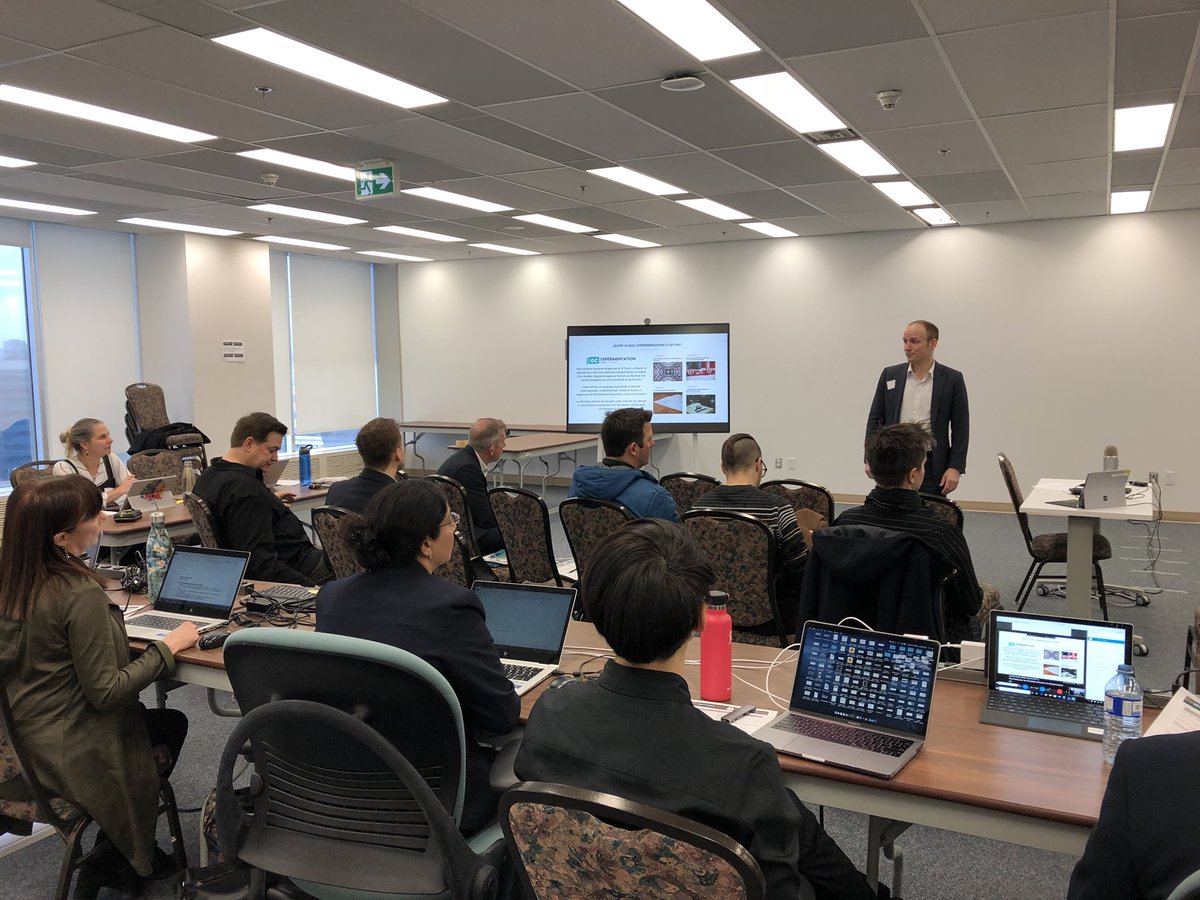 martel_natalie's tweet photo. Thanks Nicolas Chesterley, Dir. of Strategic Policy @TBS_Canada for presenting this morning– we learned great stuff about #GCExperimentation! #PSPCdigital #GCdigital @steph_percival https://t.co/OiSMXijQKy