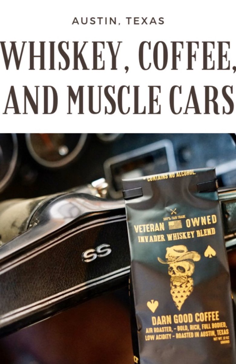 CoffeeInvader's tweet photo. Three things we love: whiskey, coffee, and muscle cars. Invader Coffee is more than a coffee company. It’s a lifestyle. Try our Whiskey blend today! Subscribe and get FREE shipping and a discount ☕️ #coffee #CoffeeLover #MorningJoe #TuesdayMorning #TuesdayThoughts #TuesdayTreat https://t.co/fsiz7OfQYN
