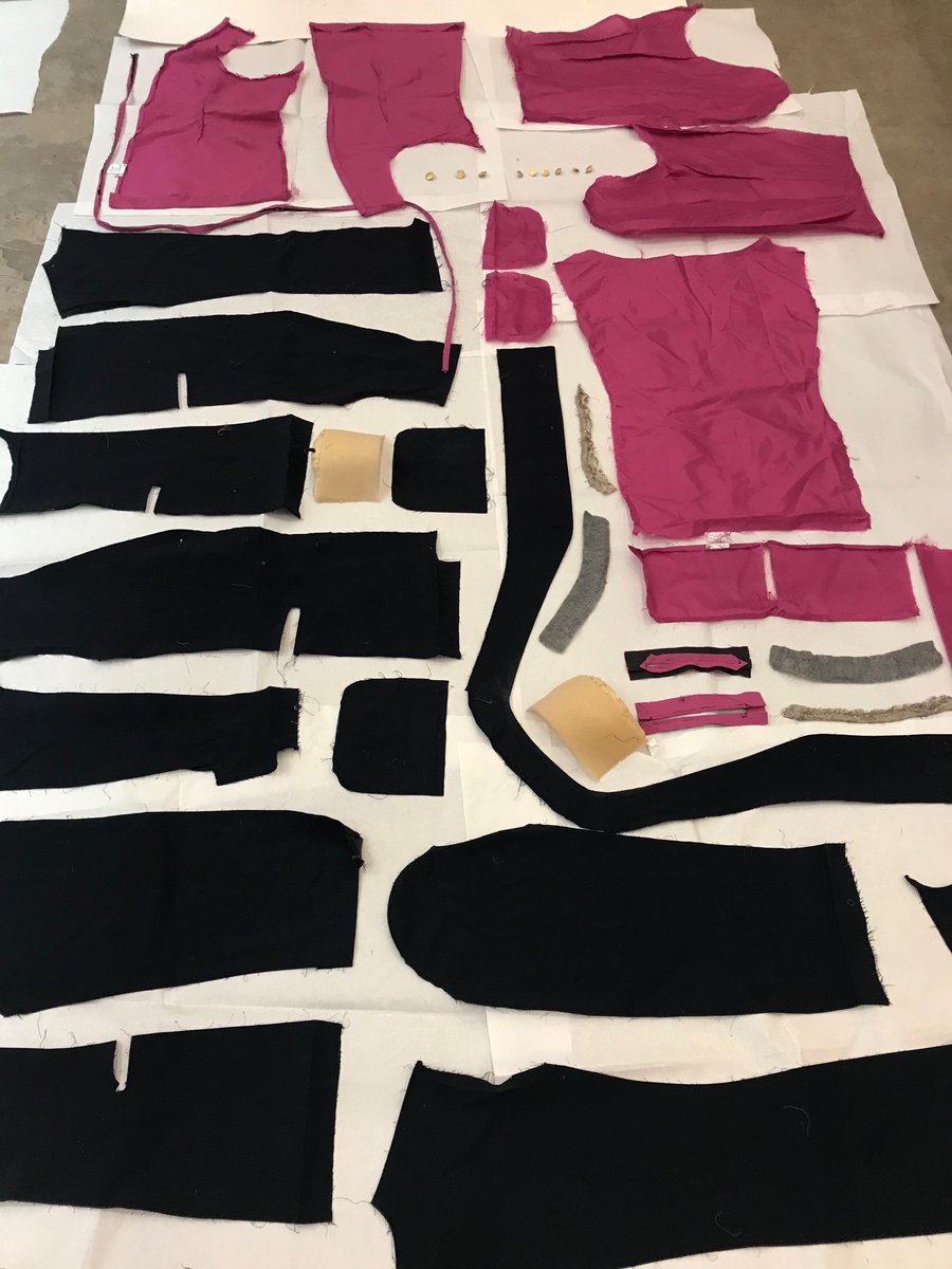 More workshop photos .Unpicking to remake to  find out what is in a blazer ? EXCESS 2020