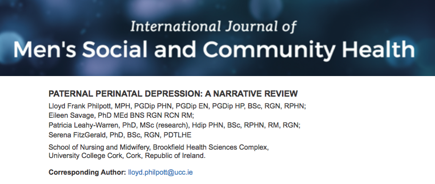 IJMSCH_DPG's tweet photo. "Despite the positive and protective long-term effect that fatherhood has on men’s health, a significant proportion of fathers’ experience depressive symptoms during the perinatal period."

Read more of this new article: https://t.co/iT3zK8qkhU

#Depression #MensHealth #Perinatal https://t.co/lsEXPjMI5t