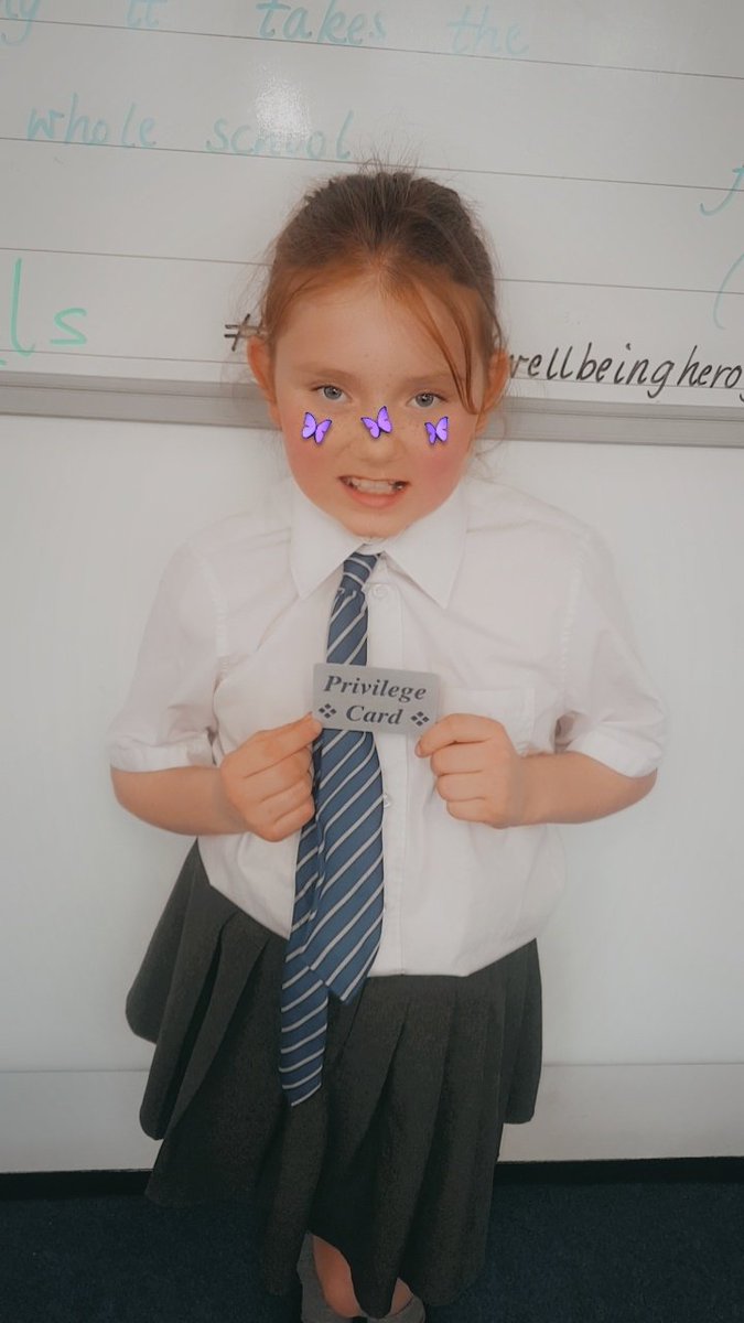 RoomStewart's tweet photo. Another privilege card in Room 7 for this butterfly 🦋 @HolytownPS @MrsLAlcorn #privilegeday https://t.co/BxWVfbGsTf