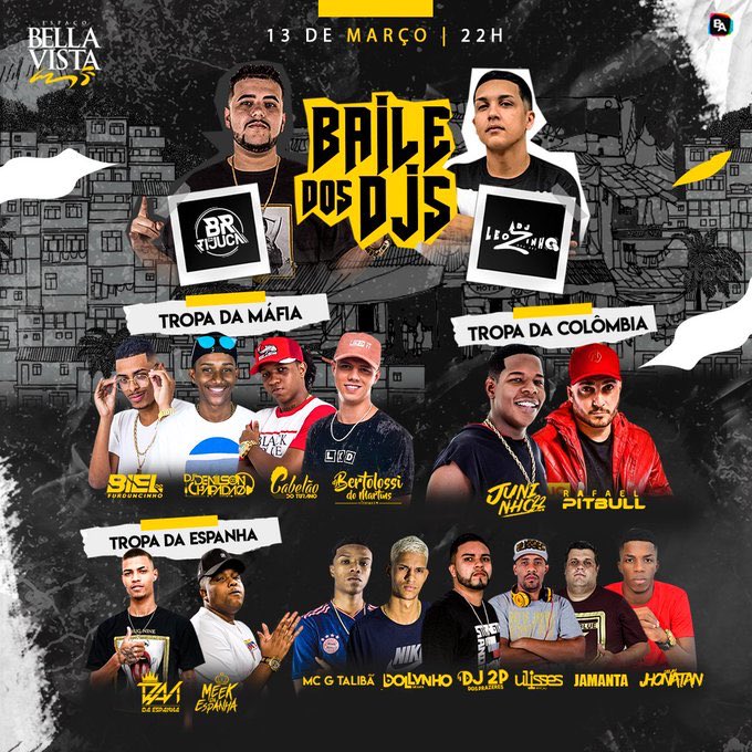 Rota11whiskeria's tweet photo. Sexta-feira agora teeeem!

#BailedosDJs apresentando aquele ritmo de comunidade no Bella Vista! 🤪🍻

São mais de 10 DJs ritmando a noite toda, aquele paredão de som, várias promoções de bebidas e muito mais, chama geral e bora lá! 🕺🏾💃🏾 https://t.co/DxApQOGtlD