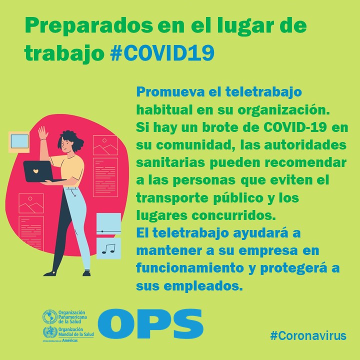 opsoms's tweet photo. COVID-19: ¡Preparados en el lugar de trabajo! 👍🏽

Y recuerda, lávate las 🤚🏼✋🏿 con 💦 y 🧼

➕ INFO sobre #COVID19 👉🏾 https://t.co/up5oJtNJzr

Conócelo. Prepárate. Actúa. https://t.co/ihyeEF382k