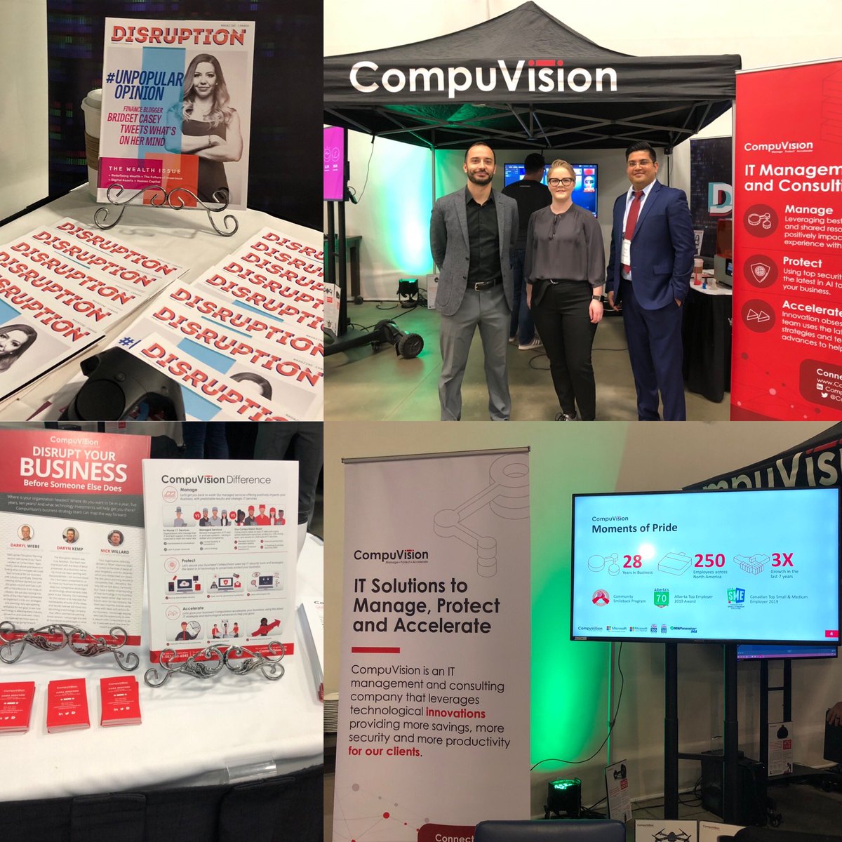 CompuVisionBiz's tweet photo. Our team is here and ready to talk about managing, protecting and accelerating your #technology for the #LSCC2020 @lloydsadd #construction #conference in #yeg. https://t.co/PeF18UoMK3