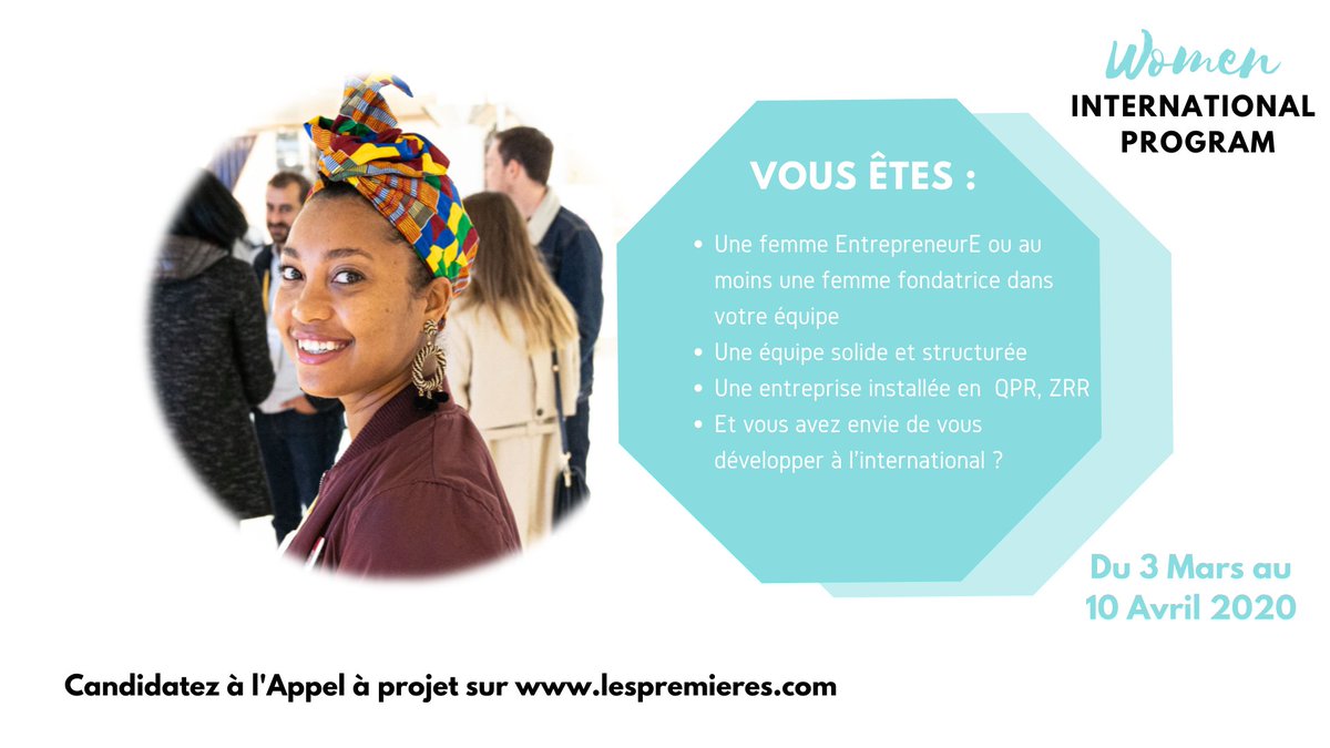 LesPrem1eres's tweet photo. 🚀APPEL A CANDIDATURE 🚀
Candidatez au #WomenInternationalProgram en partenariat avec les experts d'@HSBC_FR pour tenter de remporter un de nos 6 programmes d'accompagnement d'une durée de 6 mois 👏
Pour vous inscrire, c'est par ici que ça se passe ➡️https://t.co/MJ070pfELx https://t.co/F8gnFHxXQj