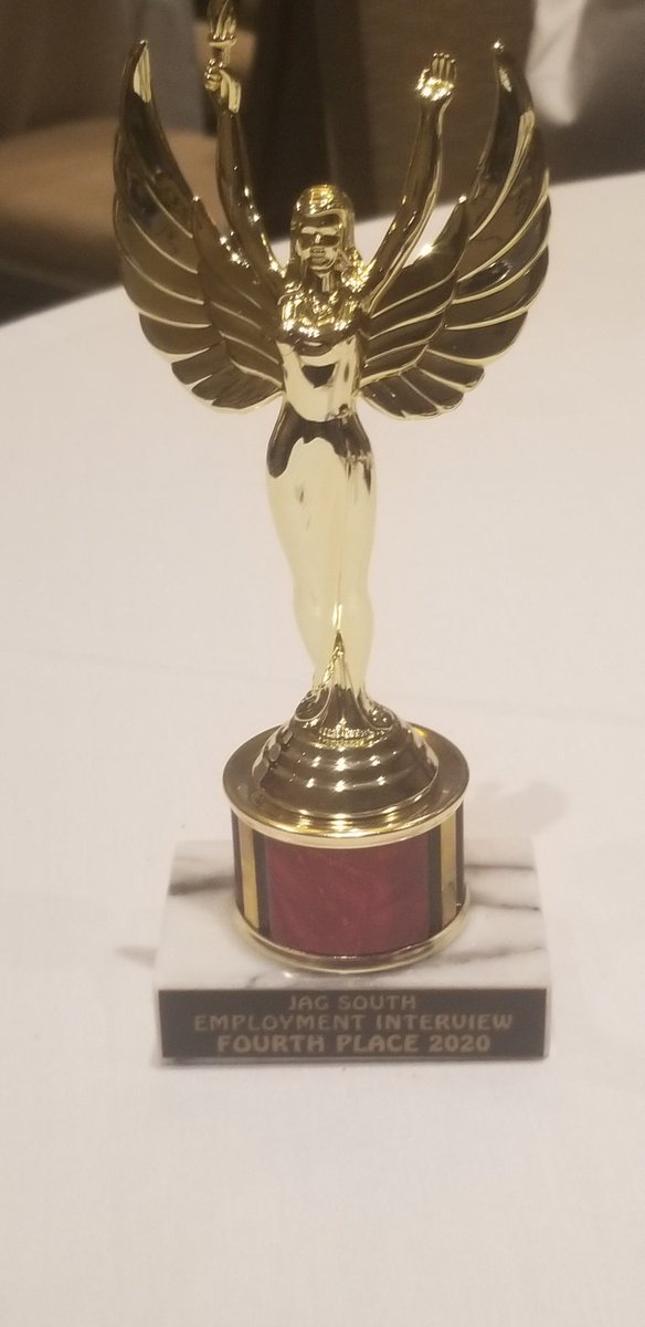 Another trophy to add to our shelf...Shavon Miller, Park Crossing won 4th place.