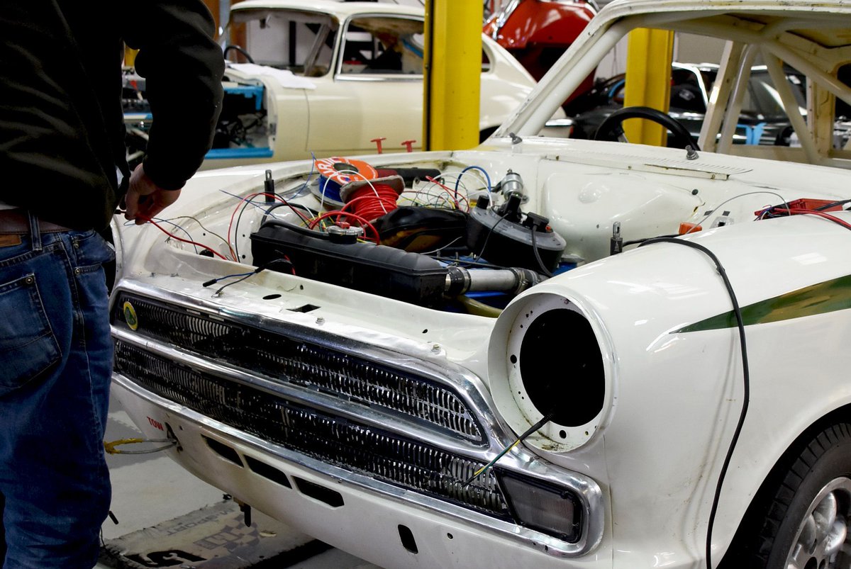 DmHistorics's tweet image. A shot of our 1965 Lotus Cortina undergoing fitment of a bespoke wiring loom. DM Historics provide a range of race preparation services for all levels of racing. Find out more about what we do here: buff.ly/2uXB6KT #lotuscortina #racing #racepreparation #classiccars