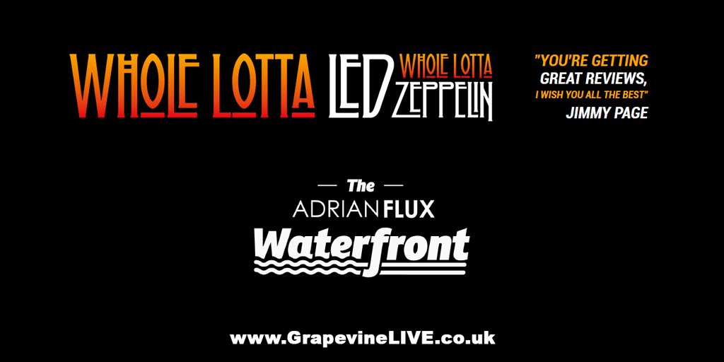 grapevinelive's tweet photo. A world class tribute to Led Zeppelin - twenty three years and still going strong @wholelottaled touches down at @WaterfrontNR1 on Thursday - tiks here https://t.co/My2kqanSvf https://t.co/s41VNJ506W