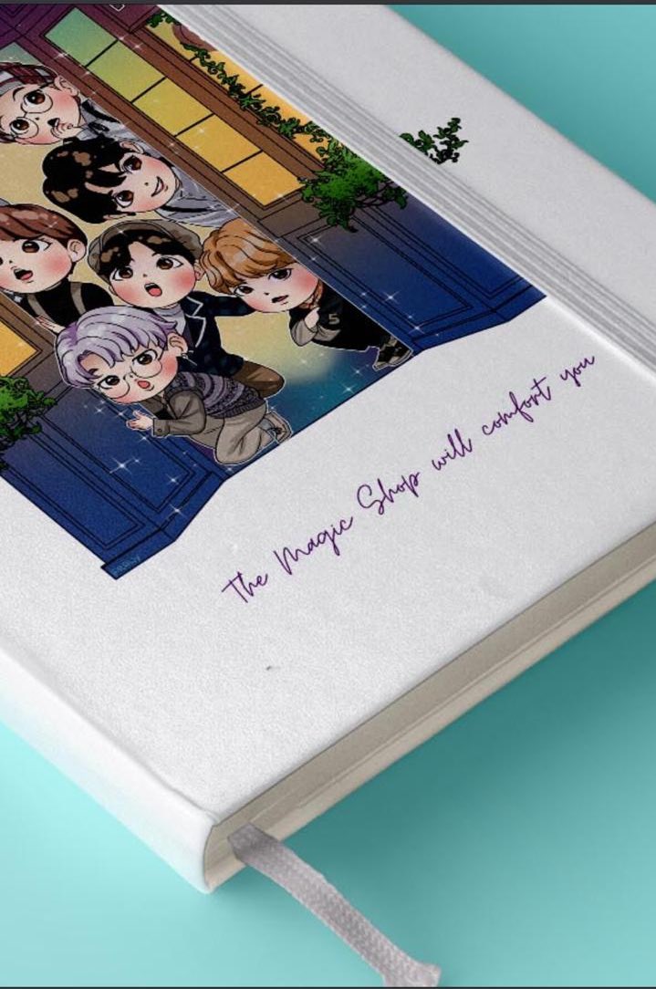 Did another #BTS chibi artwork for UAE fan project. Magic Shop Notebook available now. Get yours here: shorturl.at/fqxy5 #BTSNoonaTurns2 #TheMagicShopinDubai #BSTTrilogy @BTS_twt