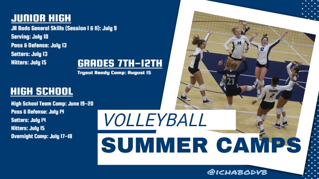 IchabodVB's tweet photo. Train with the Washburn Volleyball team this summer! Here is a great opportunity to work with an awesome team. Click the link to save your spot today. https://t.co/DVY9sKrImc https://t.co/HvJHWrxIb2