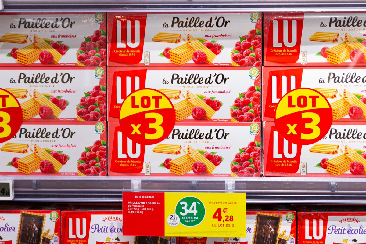 IntermarcheAups's tweet photo. 🛒Votre fidélité est récompensée✅

🌾Paille d’or de Lu : 4,28 le Lot de 3❗️Et 34% en avantage carte✅

*Jusqu’au 23 Mars

#TousUnisContreLaVieCher https://t.co/FS1dDSOAv5
