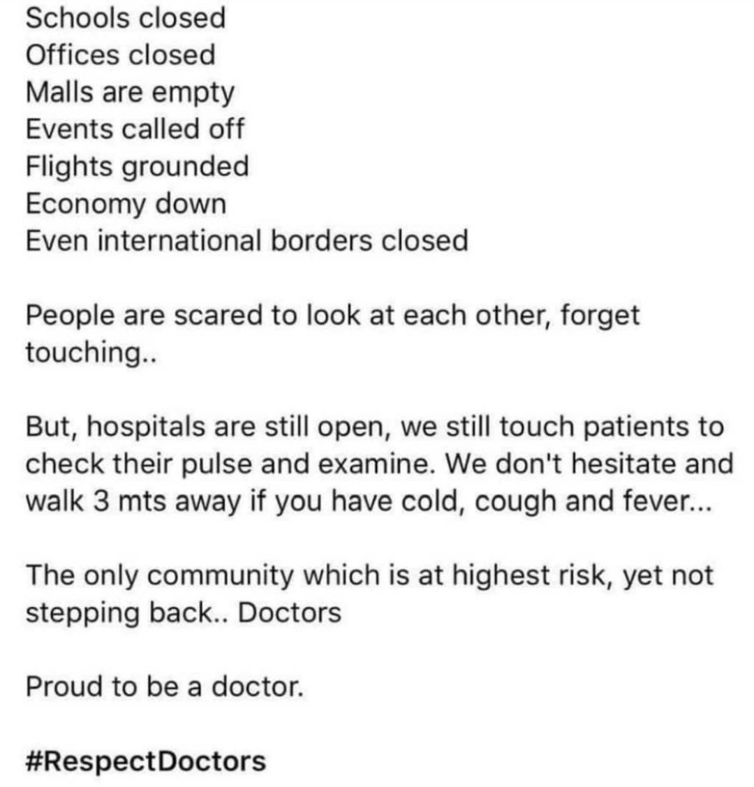 surgeon_sheel07's tweet photo. Before you ask "कितना कमा लेते हो?"
See "कितना रिस्क लेते है!!"
Next time think when you pass a loose comment on Doctor's Integrity...
👩🏻⚕😎
#RespectDoctors
#ProudToBeRightHere
#alwaysthereformankind
#nobelprofession
#Doctor
#COVID2019 https://t.co/kKiMwfHnbk
