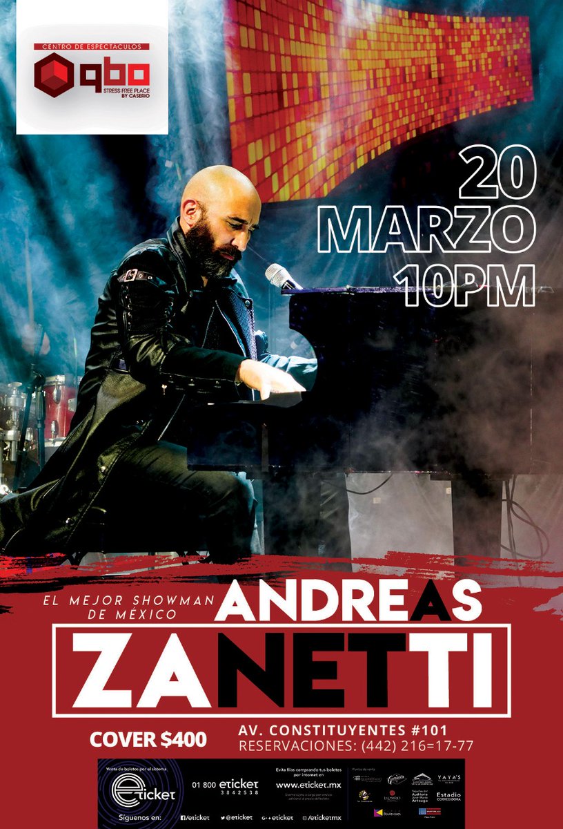 Los mejores shows de Qro. en QBO; proximo viernes 20 "El mejor showman de M�xico... ANDREAS ZANETTI" y sabado 21 "El mejor comediante de Mexico... ROGELIO RAMOS Sin filtro"#andreaszanetti #rogelioramos #losmejoresshows #qboqueretaro #elcaserio #queretaro conta.cc/2vUSnot