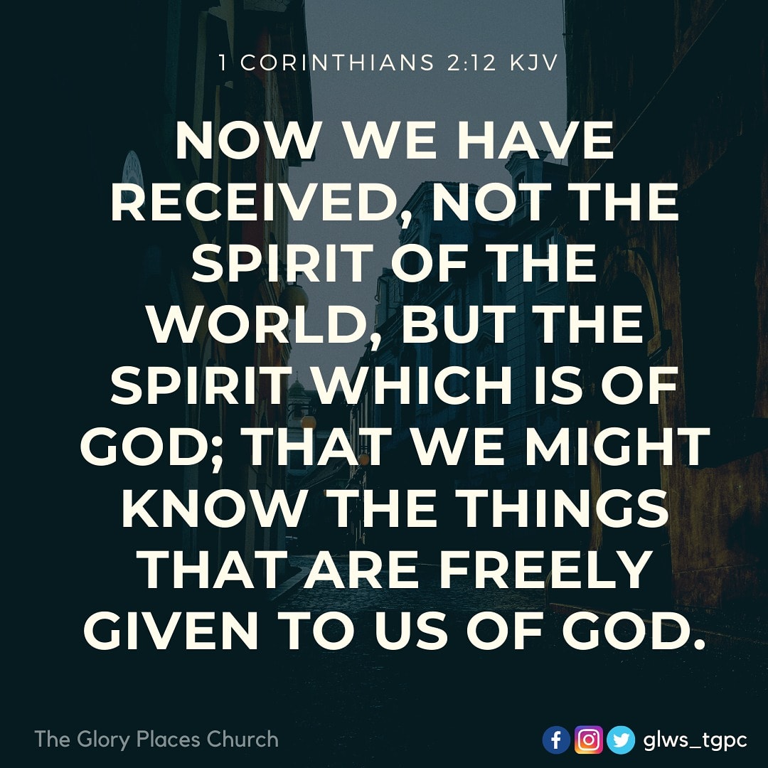 glws_tgpc's tweet photo. Now we have received, not the spirit of the world, but the spirit which is of God; that we might know the things that are freely given to us of God. 1 Cor. 2:12 
#takeit #glorylife #glory #christlife #christian #greatappearance  #daily #revelation #answersforlife #answers #ghana https://t.co/ivAtM1tPD6