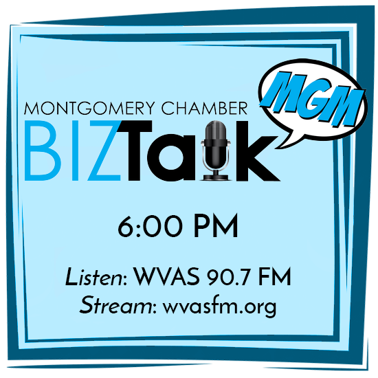 MGMChamber's tweet photo. Guest host Tasha M. Scott hosts Chamber Chairman Arthur DuCote and Charisse Stokes, Executive Director, TechMGM tonight on #BizTalkMGM Tune in at 6 pm on @WVAS 

#MGMChamber #MontgomeryChamber #MyMGM #WVAS #podcast #BusinessPodcast #TechMGM https://t.co/zGo3InkVWM