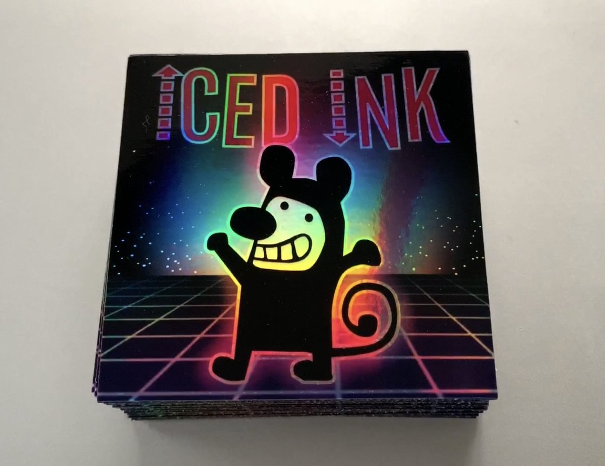 guywhodraws's tweet photo. Check out these awesome holographic stinkers I just got from @stickermule! https://t.co/j7uyqdF5ov