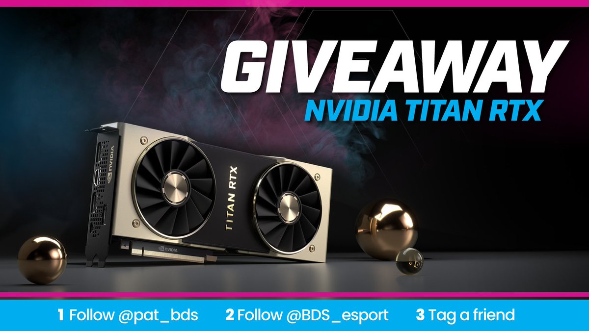 TeamBDS's tweet image. #GIVEAWAY

Take it to the next level with the best graphics card on the market: NVIDIA TITAN RTX

🔁RT + Follow: @BDS_esport &amp;amp; @pat_bds
👥Tag a friend
🏁03/20/2020